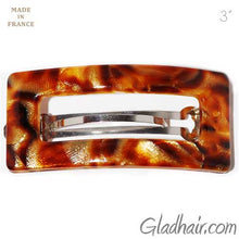 Load image into Gallery viewer, French Marble Rectangle Open Barrette