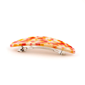 French Bright Colors Marble Oval Barrette