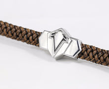 Load image into Gallery viewer, Leather Braided Bracelet - 8in
