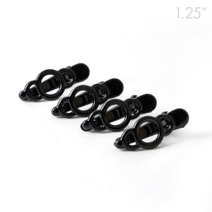 Mini Black Plastic Beak Clips - Pack of 4