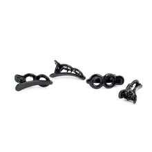 Load image into Gallery viewer, Mini Black Plastic Beak Clips - Pack of 4