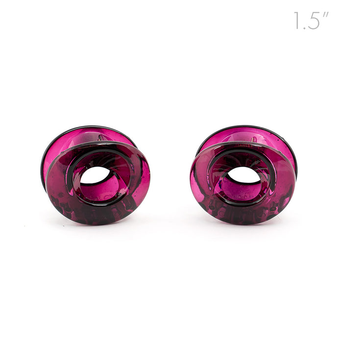Small Mulberry Color Open Oval Hair Claws - pair