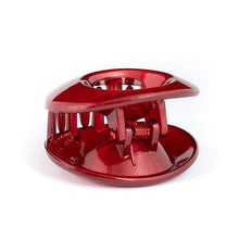Load image into Gallery viewer, Medium Open Oval Red Plastic Hair Claw
