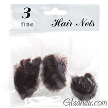 Load image into Gallery viewer, Brown Fine Mesh Hair Nets - Pack of 3