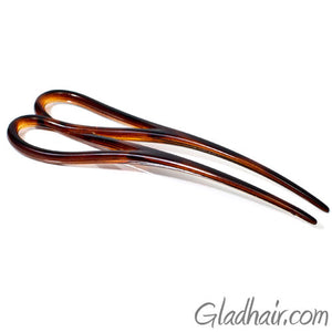 French Tortoise Plastic Double Twist Hair Pin