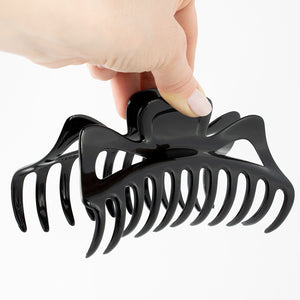 Extra Large French Plastic Black Hair Claw