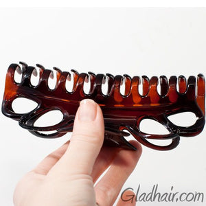 Extra Large French Maxi Plastic Tortoise Hair Claw