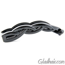 Load image into Gallery viewer, Black Braid Style Plastic Banana Clip