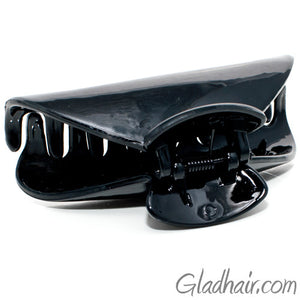 Medium Black Plastic Hair Clamp Arch Style