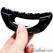 Load image into Gallery viewer, Black Plastic Hair Clamp
