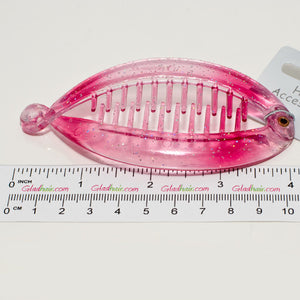 Plastic Translucent Glitter Fish Clip