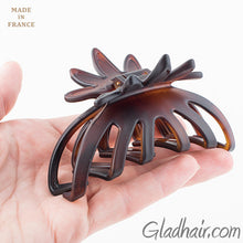 Load image into Gallery viewer, French Flower Tortoise Matt Shell Hair Claw