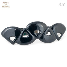 Load image into Gallery viewer, French Black Plastic Triangles Barrette