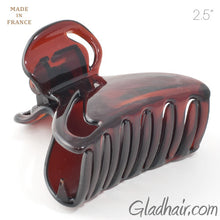 Load image into Gallery viewer, French Plastic Hair Claw with Covered Spring
