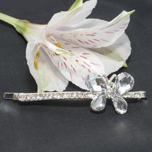 Load image into Gallery viewer, Silver Diamante Butterfly Grip - 1 piece 
