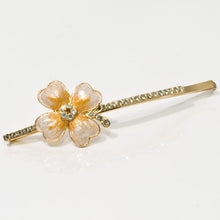 Load image into Gallery viewer, Swarovski Bobby Pin Rhinestones with Painted Flower - 1 piece
