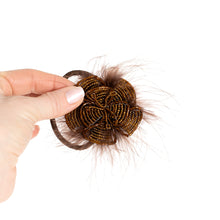Load image into Gallery viewer, Beaded Flower and Feather Elastic Ponytail Holder
