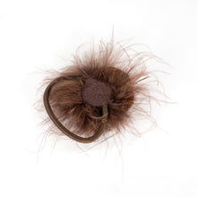 Load image into Gallery viewer, Beaded Flower and Feather Elastic Ponytail Holder