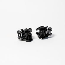 Load image into Gallery viewer, Unisex Small Black Twist Plastic Hair Claw - Pair