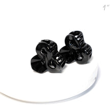 Load image into Gallery viewer, Unisex Small Black Twist Plastic Hair Claw - Pair