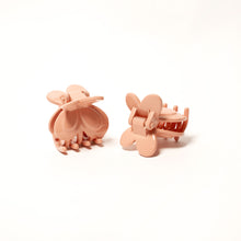 Load image into Gallery viewer, Small Butterfly Peach Pink Hair Claw - Pair