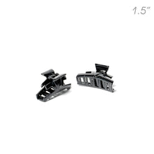 Load image into Gallery viewer, Small Unisex Black Solid Hair Claws - Pair