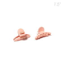 Load image into Gallery viewer, Small Curved Peach Pink Hair Claw - Pair