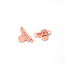 Load image into Gallery viewer, Small Curved Peach Pink Hair Claw - Pair