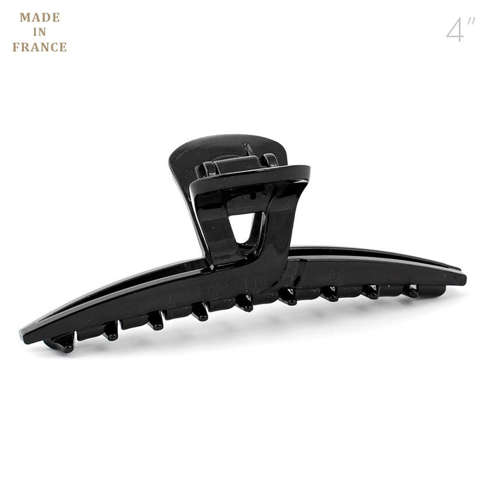French Medium Black Slim Hair Claw