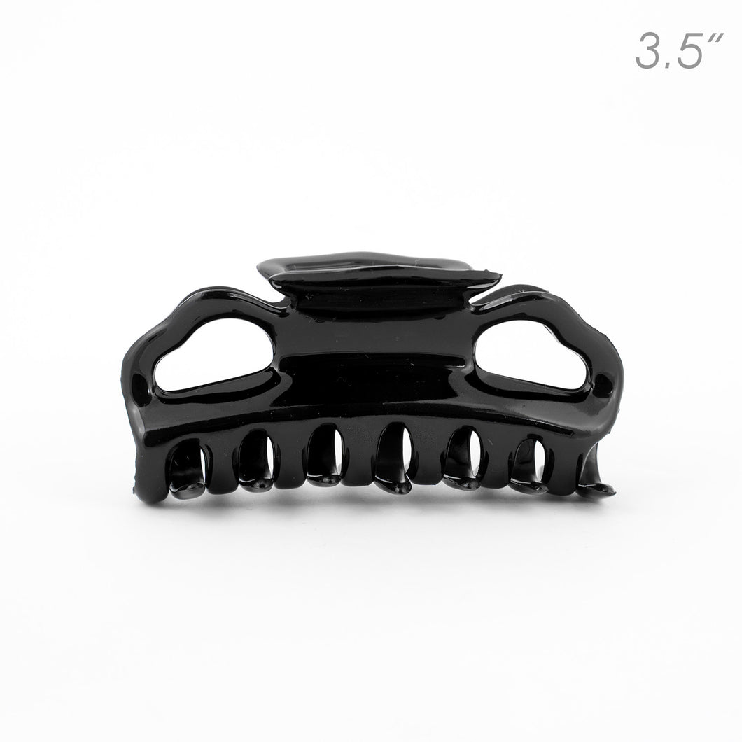 Medium French Black Plastic Hair Clip