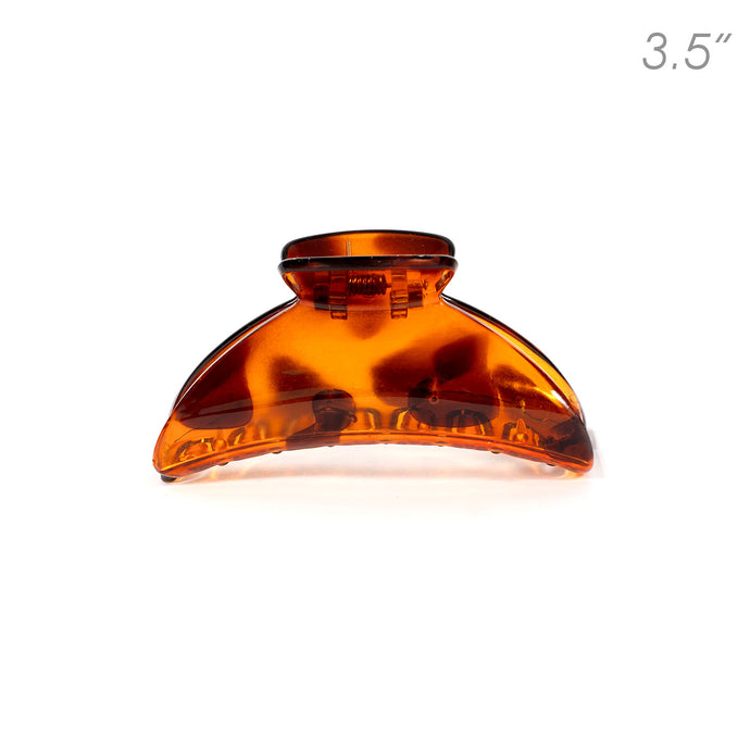 Medium Tortoise Plastic Curvedc Hair Clamp