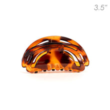 Load image into Gallery viewer, Tortoise Plastic Flat Teeth Hair Clamp