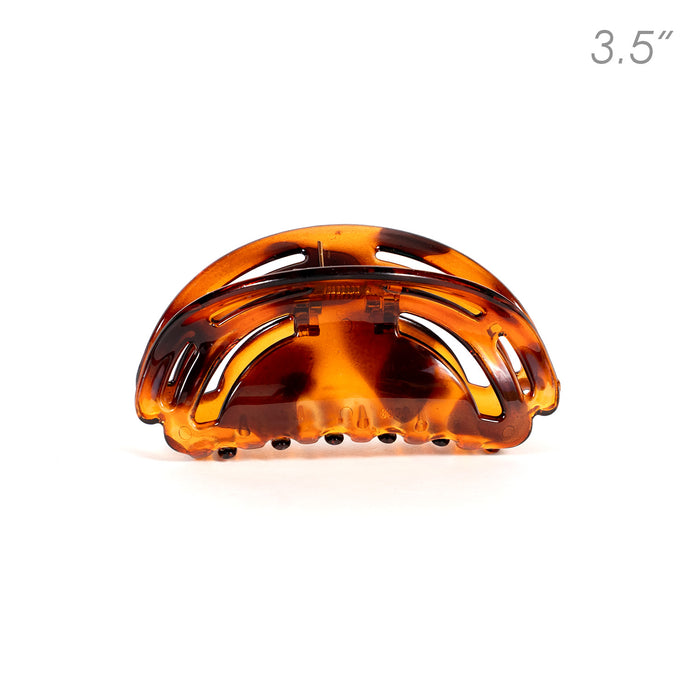 Tortoise Plastic Flat Teeth Hair Clamp