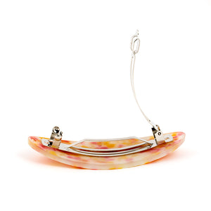 French Bright Colors Marble Oval Barrette