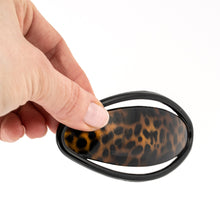 Load image into Gallery viewer, French Leopard Color Oval Barrette