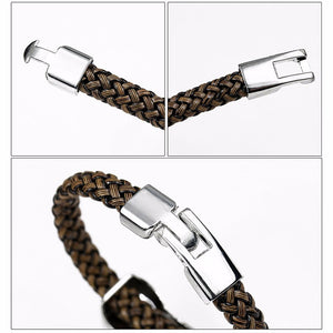 Leather Braided Bracelet - 8in