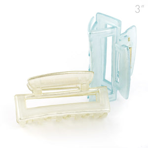 Open Wedge Shape Pearled Clamps - Set of 2