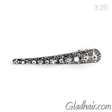 Load image into Gallery viewer, Small Metal Silver Beak Clip with Crystals - 1 Piece