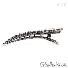 Load image into Gallery viewer, Small Metal Silver Beak Clip with Crystals - 1 Piece