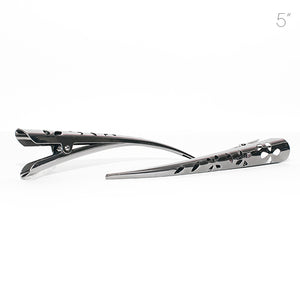 Large Chrome Color Metal Cut Out Beak Clip - Pair