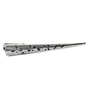 Large Chrome Color Metal Cut Out Beak Clip - Pair