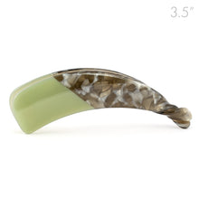 Load image into Gallery viewer, Blend Marble Style Plastic Olive Banana Hair Clip