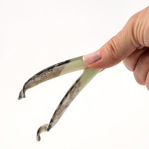 Blend Marble Style Plastic Olive Banana Hair Clip