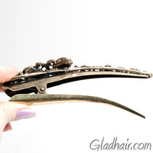 Load image into Gallery viewer, Metal Butterfly Style Beak Clip with Crystals