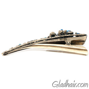 Metal Butterfly Style Beak Clip with Crystals