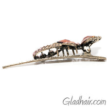 Load image into Gallery viewer, Metal Large Butterfly Style Beak Clip with Crystals