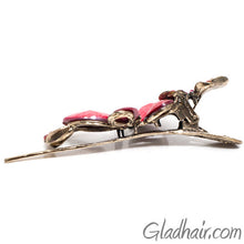 Load image into Gallery viewer, Metal Two Butterflies Style Beak Clip with Crystals