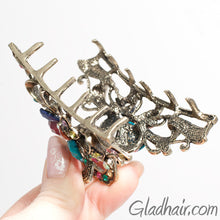 Load image into Gallery viewer, Metal Butterfly Style Hair Claw with Crystals
