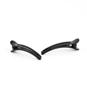 Medium Black Plastic Alligator Clip - Pair