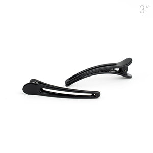 Medium Black Plastic Alligator Clip - Pair